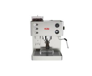 Lelit Kate Macchina da Caffè - Con Montalatte & Macinacaffè Integrato - Display LCC per il Controllo dei Parametri - PL82T - Acciaio Inossidabile Spazzolato
