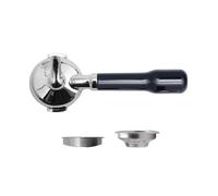 LELIT Portafiltro a 1 Via LELIT58 - Beccuccio Singolo - Include Filtri in Acciaio Inossidabile - Manico Classico - PLA585S - Argento/Nero Lucido