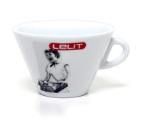 Lelit Tazze da Caffe Latte in Porcellana con Piattino - PL303-6 Pezzi - Bianco