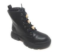 Lelli Kelly Anfibio Stivali Combat Neri con Charm cuori,Suola Chunky,Laccio con Zip Laterale,Gadget omaggio (Nero, Taglia unica, Sistema Taglie Calzature EU, Adolescente, Numero, Media, 30)