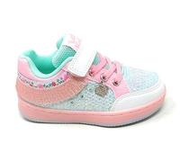 Lelli Kelly Frangetta Mix Scarpe Bambina LKAL8057 con Luci,Celeste e Bianco,con Ciondolo Cuore e Gadget (Celeste Bianco, Sistema Taglie Calzature EU, Adolescente, Numero, Media, 34)