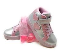 Lelli Kelly Miriam Scarpa Mid LKAA5216 Cuori Glitterati Path intercambiabili,Argento Rosa,A Strappo,Gadget (Argento e Rosa, Sistema Taglie Calzature EU, Bambino Piccolo (2-5 Anni), Numero, Media, 29)