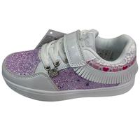 Lelli Kelly Pan di Zucchero Scarpa Lilla/Bianco con Glitter e luci Modello Sneaker Frangetta Mix LKAL8053 (Lilla/Bianco, Sistema Taglie Calzature EU, Bambino Piccolo (2-5 Anni), Numero, Media, 26)