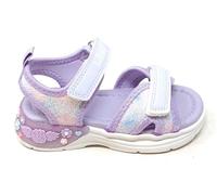 Lelli Kelly Sandalo Rita LKCL5530,Lilla,con Luci LED nel Tallone,Bambina,Suola Ammortizzata,Doppio Strappo (Lilla, Sistema Taglie Calzature EU, Adolescente, Numero, Media, 30)