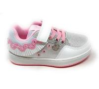 Lelli Kelly Scarpe Bambina con Luci,Bianco Argento,Frangetta Mix LKAL8058 Ciondolo Cuore e Gadget Incluso (Bianco Argento, Sistema Taglie Calzature EU, Bambino Piccolo (2-5 Anni), Numero, Media, 27)