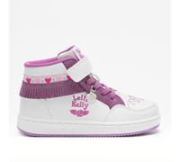 Lelli Kelly Sneaker Alta Bambina Frangetta Mix, in Ecopelle - BIPO (Bianco/Porpo