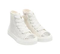 Lelli Kelly LK4177 (BI01) Clizia Bianco Pizzo Diamante Stivali Baseball, bianco, 33 EU
