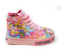Lelli Kelly Unicorn Rainbow scarpa Mid bambina LKED4150 rosa zip laterale gadget
