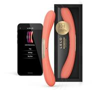 LELO BOOMERANG Vibratore a Doppia Estremità per Coppie con App Bluetooth e 10 Modalità di Piacere, Vibratore Doppia Penetrazione, Coral Red