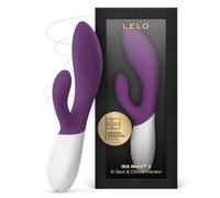 LELO INA WAVE 2 Vibratore per Donna Rabbit con Wavemotion e 12 Modalità, Vibratore con Stimolatore Clitorideo Femminile, Sex Toy a Doppia Azione, Sex toys per Donne, Vibratori Donna, Viola