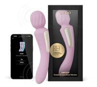 LELO SWITCH - Massaggiatore a doppia estremità, con app Bluetooth e 12 modalità di piacere, vibratori femminili, massaggiatore clitorideo, vibratore da donna (Soft Pink)