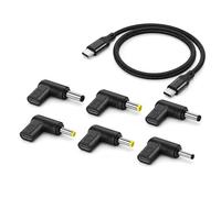Leloco 6 adattatori da USB C a DC 9 V, 90 gradi, spina cava, cavo di | Set con cavo di ricarica da 30 cm, ideale per router, fotocamera e luce LED. Adattatore DC compatto per un'alimentazione