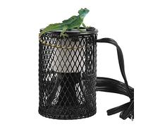 Lelukee Lampada riscaldante per rettili con gabbia, emettitore di kit di calore in ceramica da 100 Watt, nessun danno e nessuna luce per tartarughe, serpenti, lucertole, rane, pulcini (spina europea)