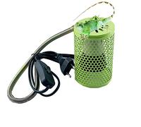 Lelukee Lampada termica rettile con gabbia, cavo con rivestimento in metallo, 100 Watt, in ceramica Heat Kit Emitter Pet, No Harm No Light per tartarughe, serpenti, lucertole, rane, pulcini. Spina UE