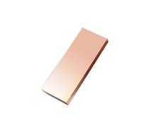 Leluo Barra di rame Lamiera di rame rettangolare Disponibile in 10x35mm 10x45mm 10x50mm 10x60mm 10x80mm 10x100mm 12x12mm 12x25mm fai da te(10x10x500mm)