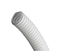 Leluo Tubo corrugato isolato in PP da 10 metri, tubo flessibile filettato da 11,6 mm a 34,5 mm, manicotto protettivo in plastica for tubi corrugati Flessibilità(White,AD 21.2 x ID 17mm)