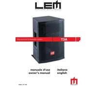 Lem T3A Dsp Powered Loudspeaker System Manuale In Inglese E Italiano 277398