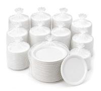 Lemag 200 Piatti Piani Riutilizzabili - 10 Conf. × 20 pz | Resistenti e Impilabili | Secondi Pizza Antipasti Buffet | Sagre Feste Famiglia Ristorante | Made in Italy