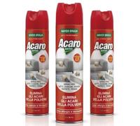 Lemag Insetticida Acaricida Spray - Confezione 3 Bombolette da 400 ml - Disinfestante Antiacaro per Materassi, Cuscini, Divani, Tappeti e Tessuti di Casa, a Bassissima Tossicità per Persone e Animali
