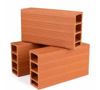 Lemag Mattone Forato 5x14x28 cm - Confezione Campione 3 Pezzi | Laterizio Alleggerito per Tramezzi e Tamponamenti | Forato da Muratura | Divisori Interni | Made in Italy