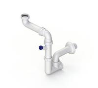 Lemag Sifone Salvaspazio Ispezionabile per Lavello 1 Pollice e Mezzo x 40 mm - Corpo Compatto che Libera il Mobile Sottolavello - Si Apre per la Pulizia