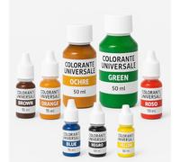 Lemag srl Colorante Universale per Idropitture e Smalti - Formati 15 ml e 50 ml - Vari Colori: Marrone, Arancio, Blu, Nero, Ocra, Verde, Giallo, Rosso - Alta Concentrazione (MARRONE, 50ML)