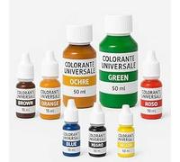 Lemag srl Colorante Universale per Idropitture e Smalti - Formati 15 ml e 50 ml - Vari Colori: Marrone, Arancio, Blu, Nero, Ocra, Verde, Giallo, Rosso - Alta Concentrazione (ROSSO, 15M)
