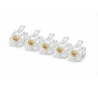 Lemag srl Connettore Telefonico Maschio RJ12 Mini - Plug Modulare per Cavo Telefono - Confezione da 5 Pezzi