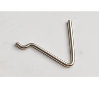 Lemag srl Gancio per Pannelli Forati in Acciaio - Rampino Lungo 10 cm, Zincato Antiruggine - Supporto Esposizione Merci e Utensili - Confezione da 10 Pezzi