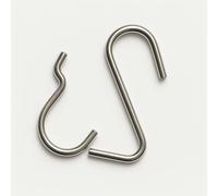 Lemag srl Gancio per Pannelli Forati in Acciaio - Rampino Lungo 10 cm, Zincato Antiruggine - Supporto Esposizione Merci e Utensili - Confezione da 10 Pezzi (Gangio a U)