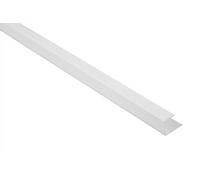 Lemal Profilo a U in PVC PT5, profilato per bordi, antiurto, resistente, 12,5 mm, bianco, lunghezza 50 m