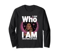 L'emancipazione delle Donne Afro Arte I Am Who Pride Women Uomini Maglia a Manica