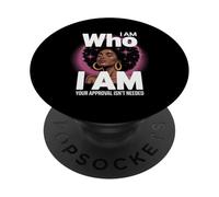 L'emancipazione delle donne afro Arte I Am Who Pride Women Uomini PopSockets PopGrip Adesivo