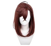 LeMarnia Momo Ayase - Parrucca per cosplay, lunghezza media, colore rosso e marrone