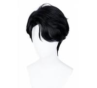 LeMarnia Parrucca Cosplay anime nera uomo parrucca corta parrucca Halloween party costume parrucche