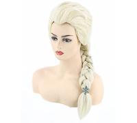 LeMarnia Parrucca da donna lunga treccia bionda per costume di Halloween