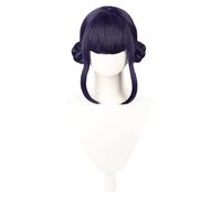 LeMarnia Parrucca per cosplay anime nero viola Halloween Party Costume Parrucca