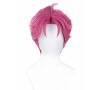 LeMarnia Parrucca per cosplay anime rosa da uomo, parrucca corta per Halloween, feste in costume