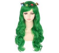 LeMarnia Parrucca sintetica resistente al calore lungo ondulato ricci parrucca sintetica Halloween vita quotidiana partito costume parrucca