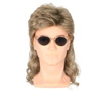 LeMarnia Uomini o Donne Parrucche 80s Mullet Parrucca Sporco Costume di Halloween Parrucche di Moda Partito Costume Accessorio Parrucca (Blonde/Brown)