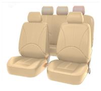 LEMAS 9 Pezzi Auto Set Coprisedili per Audi A6 C5 4B Avant A6 C6 4F Avant A6 C6 4F, Cuscino del Sedile Traspirante Impermeabile Antiscivolo Copri Sedili Auto,A-Beige
