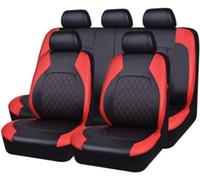 LEMAS 9 Pezzi Auto Set Coprisedili per Fiat 500L Living(351)/500L MPW(351)/500L PRO(330)/500L Trekking(330), Cuscino del Sedile Traspirante Impermeabile Antiscivolo Copri Sedili Auto,C-Red