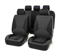 LEMAS 9 Pezzi Auto Set Coprisedili per VW New Beetle Cabrio (1Y7) 2002-2010, Cuscino del Sedile Traspirante Impermeabile Antiscivolo Copri Sedili Auto,E-Black Grey
