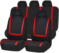 LEMAS Auto Set Coprisedili per Civic del sol Coupe 1993-1997, 5 Posti Traspirante Durevole Protezione Sedile Accessori Interni Auto,C-Red