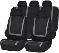 LEMAS Auto Set Coprisedili per Ford Fiesta | Fiesta Plus/Titanium/ST-Line/Active/ST 2008-2022, 5 Posti Traspirante Durevole Protezione Sedile Accessori Interni Auto,E-Grey