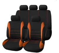 LEMAS Auto Set Coprisedili per Nissan Micra K12 2003 2004 2005 2006 2007 2008 2009 2010, 5 Posti Traspirante Durevole Protezione Sedile Accessori Interni Auto,D-Orange