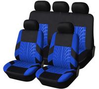 LEMAS Auto Set Coprisedili per Toyota Hilux 2011 2012 2013 2014 2015 2016, 5 Posti Traspirante Durevole Protezione Sedile Accessori Interni Auto,D-Blue