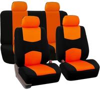 LEMAS Auto Set Coprisedili per Volkswagen VW Caddy V 2020 2021 2022 2023 2024 2025, 5 Posti Traspirante Durevole Protezione Sedile Accessori Interni Auto,B-Orange