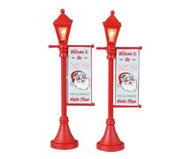 Lemax 34091 Santa's Wonderland Accessory: North Pole Lamppost (Set Of 2)