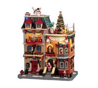 Lemax-Babbo Natale 25861-UK Wonderland Sights & Sounds: Santa's Rooftop Bash, Mu